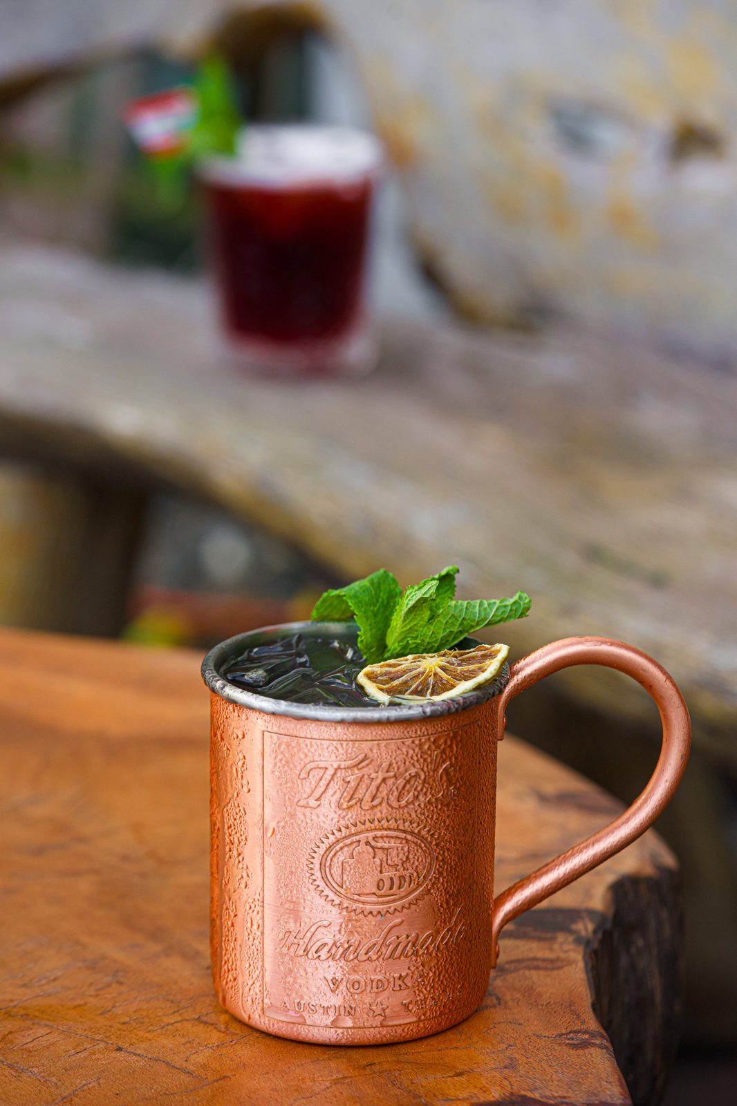 A golden craft cocktail at Layali Miami